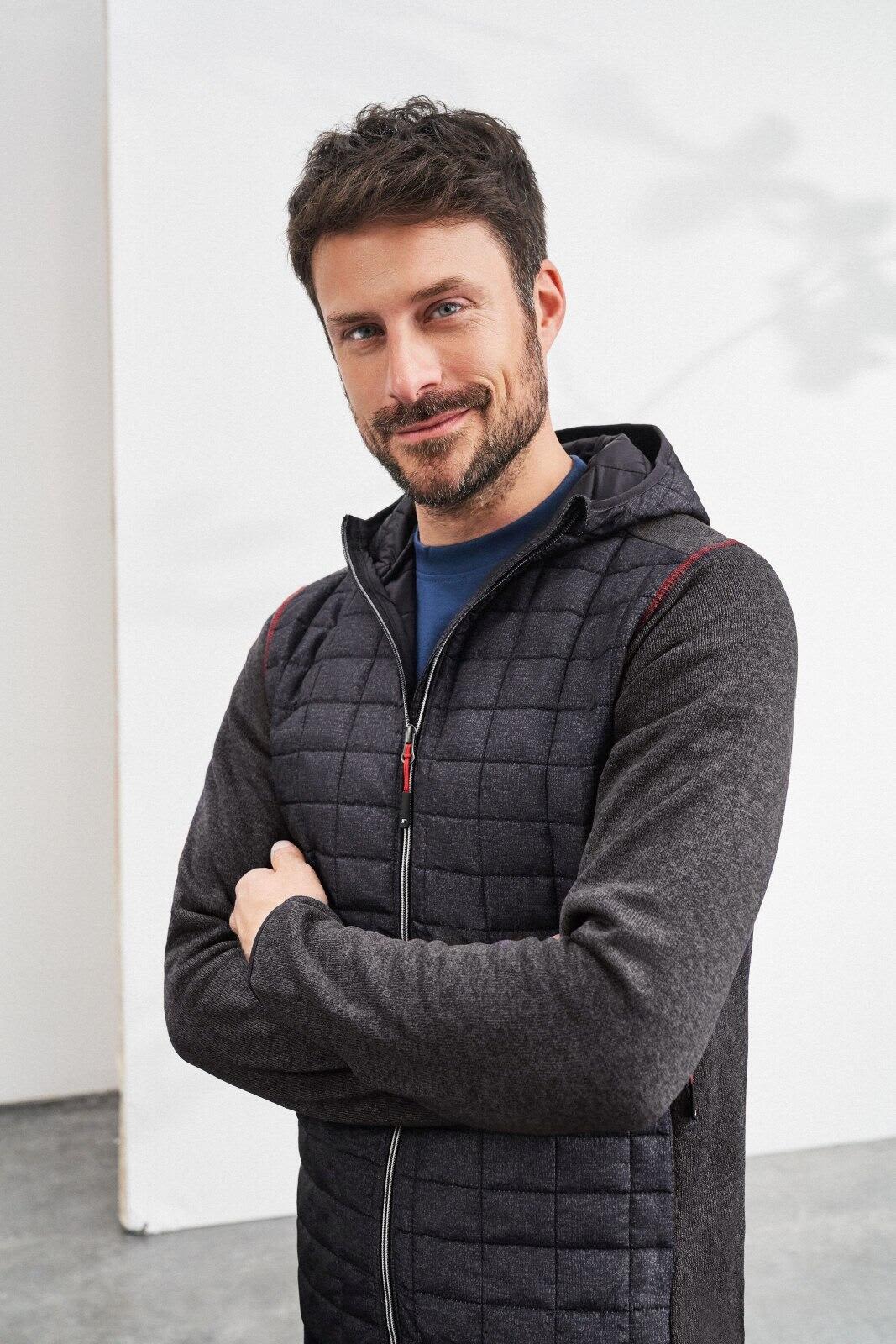 Mens Knitted Hybrid Jacket