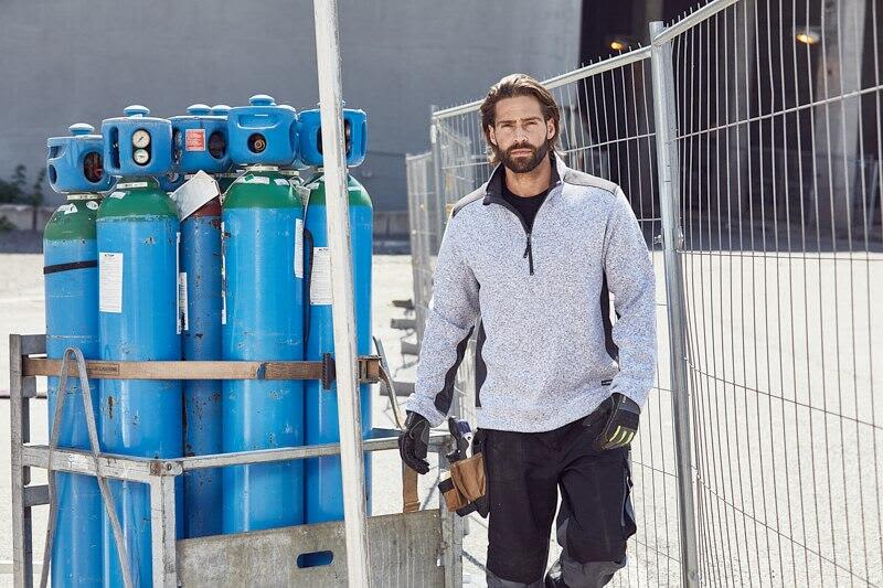 Mens Knitted Workwear Fleece Half-Zip