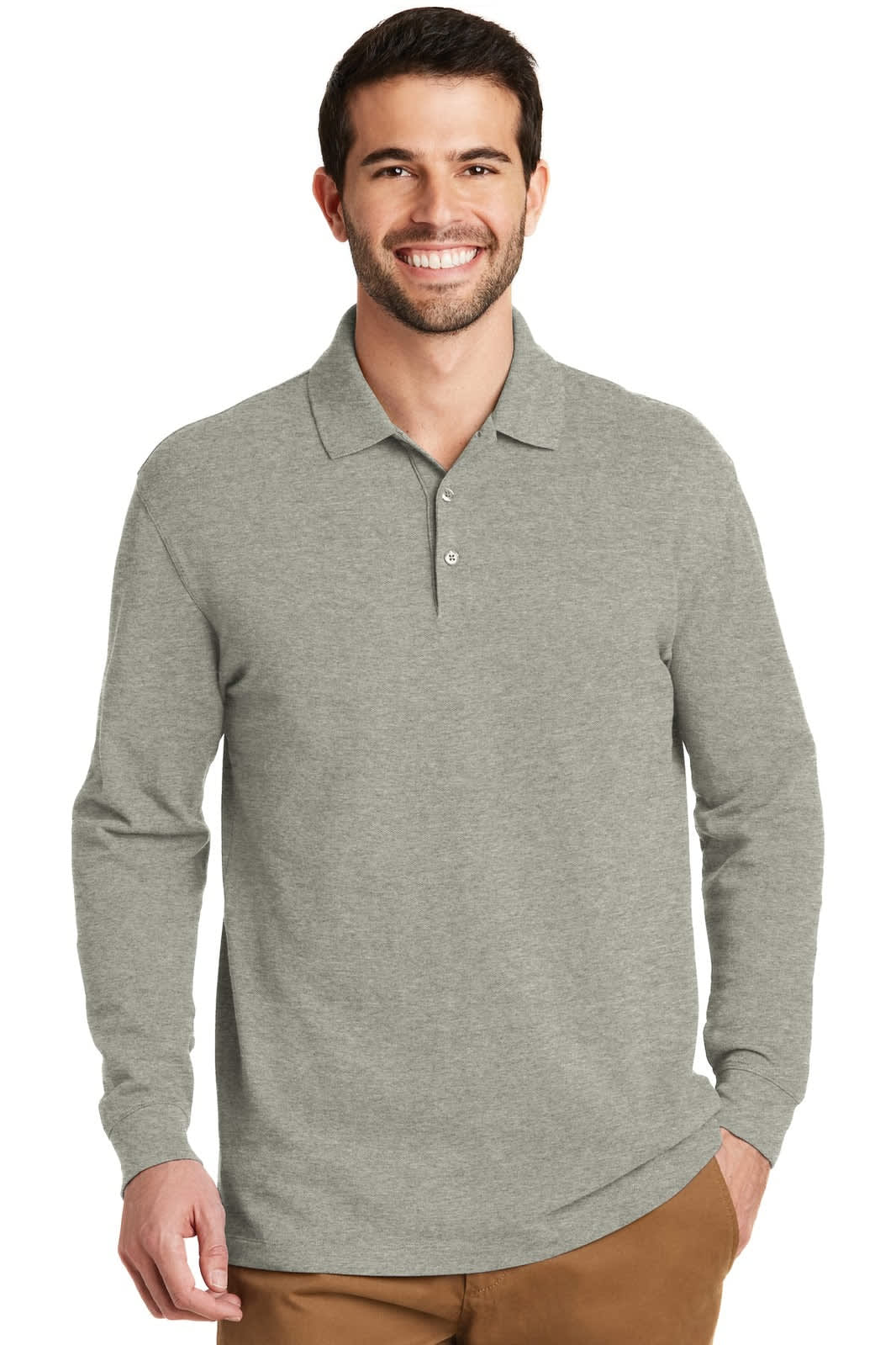Port Authority EZCotton Long Sleeve Polo