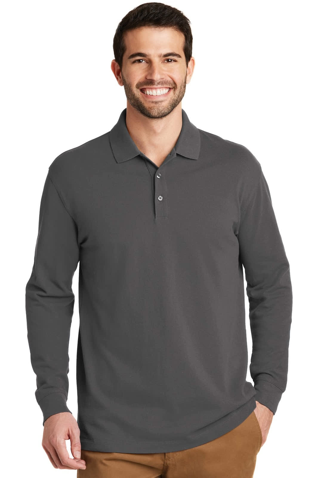 Port Authority EZCotton Long Sleeve Polo
