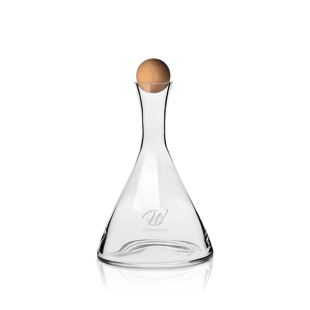 Krosno Connoisseur Wine Decanter Beechwood Stopper 1L Gift