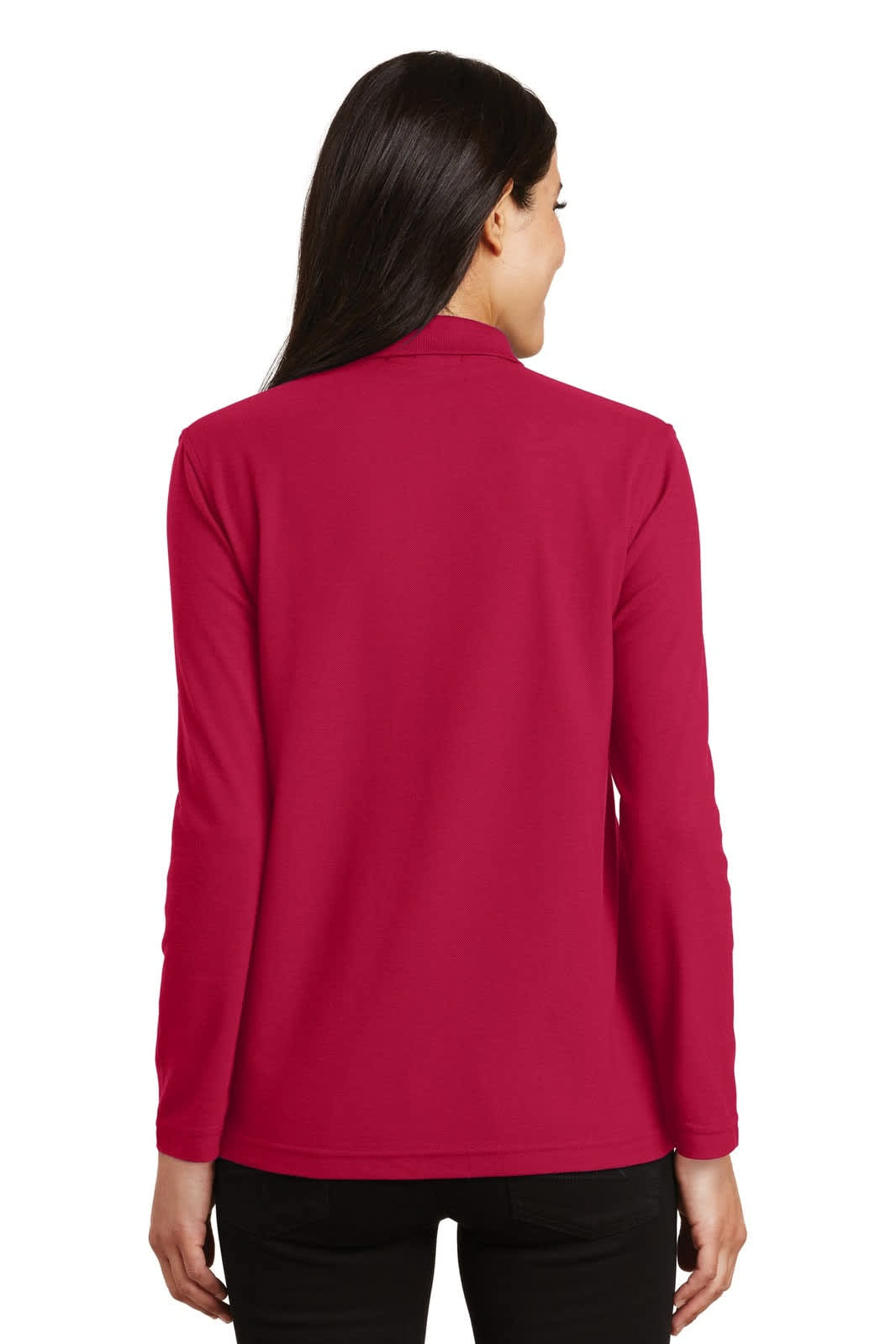 Port Authority Ladies Silk Touch Long Sleeve Polo