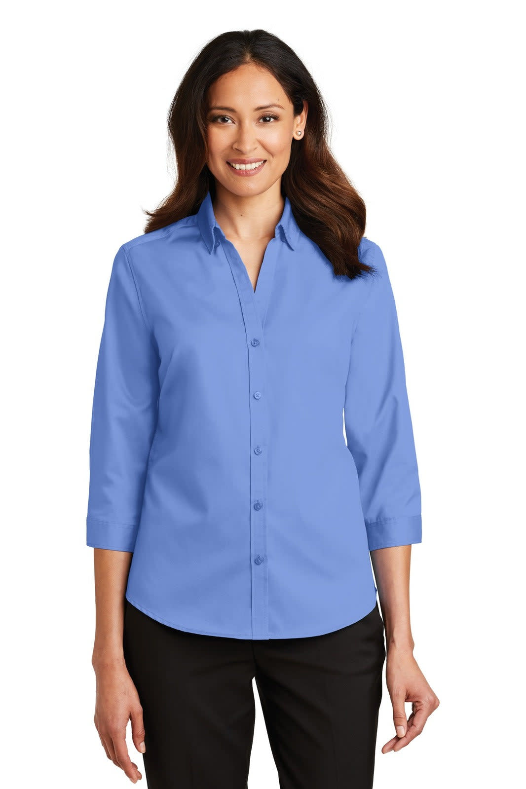 Port Authority Ladies 3/4-Sleeve SuperPro Twill Shirt