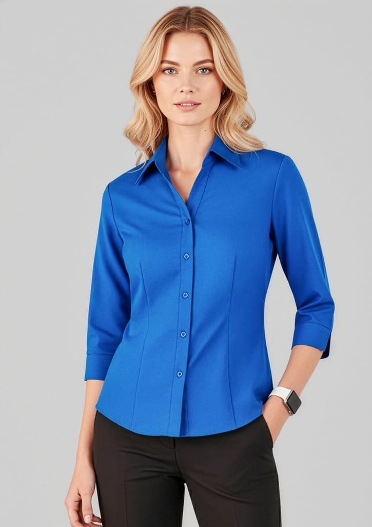 Oasis Ladies Plain 3/4 Sleeve Shirt