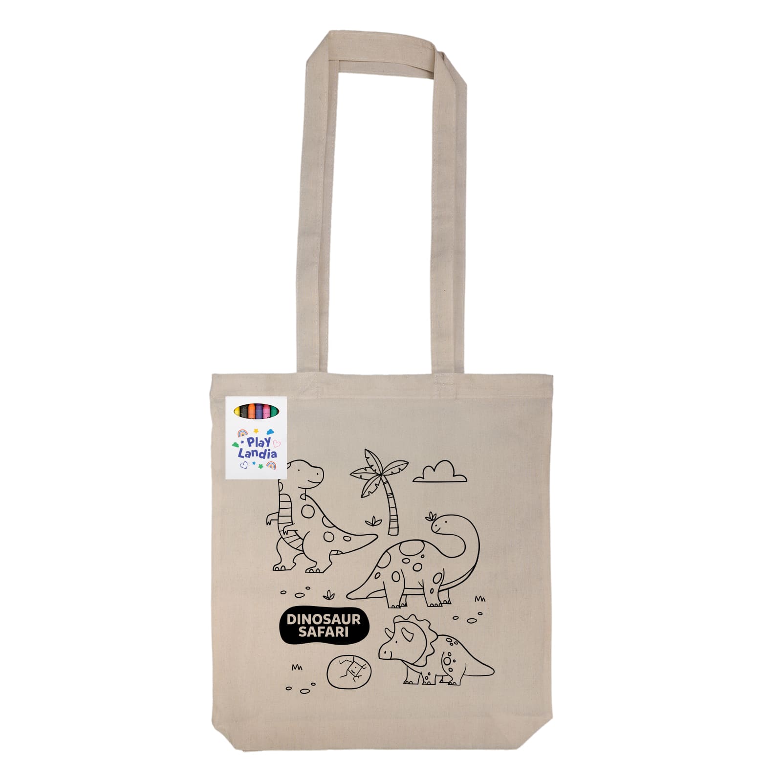 Get Crafty Folding Calico Bag and Crayons