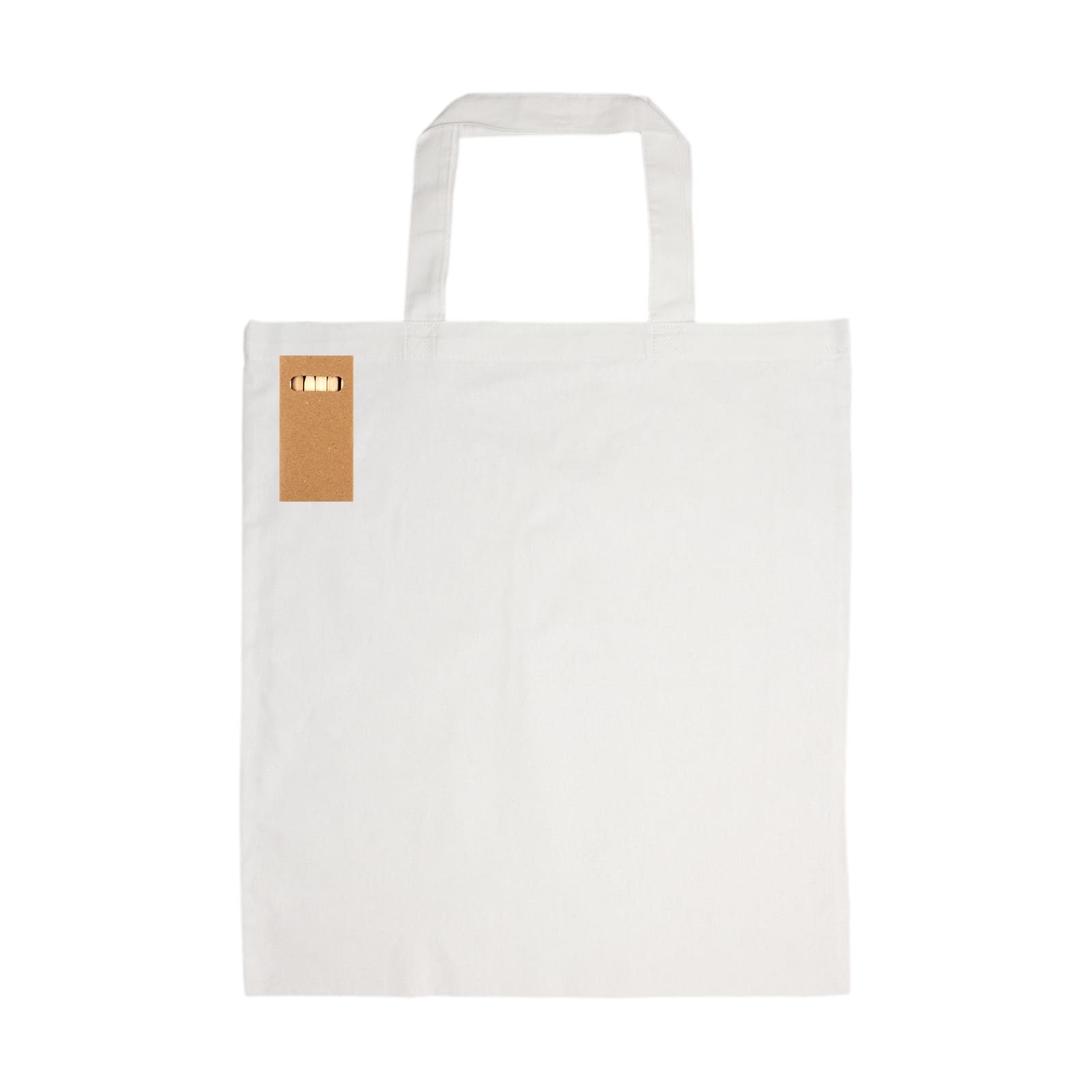 Colouring Short Handle Cotton Bag & Pencils