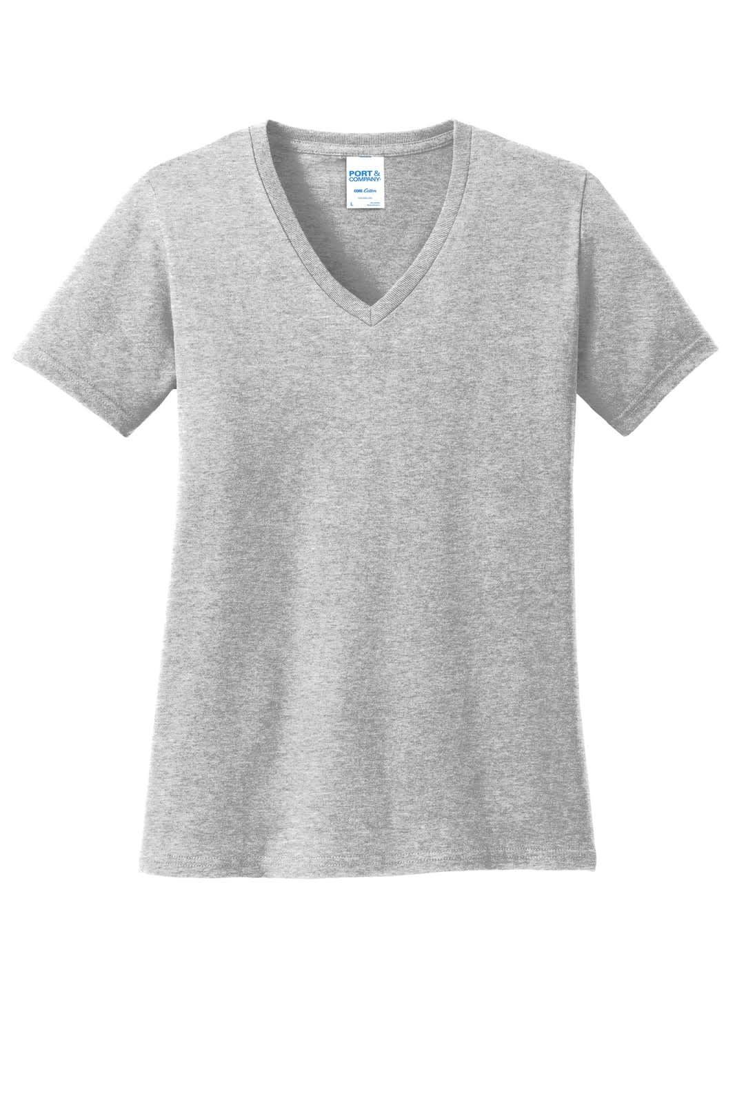 Port & Company Ladies Core Cotton V-Neck Tee