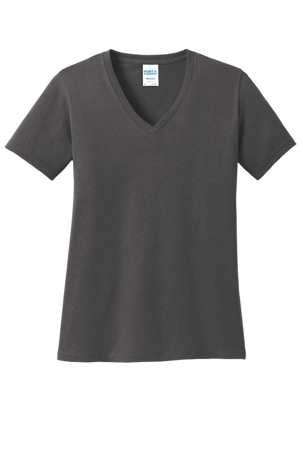 Port & Company Ladies Core Cotton V-Neck Tee