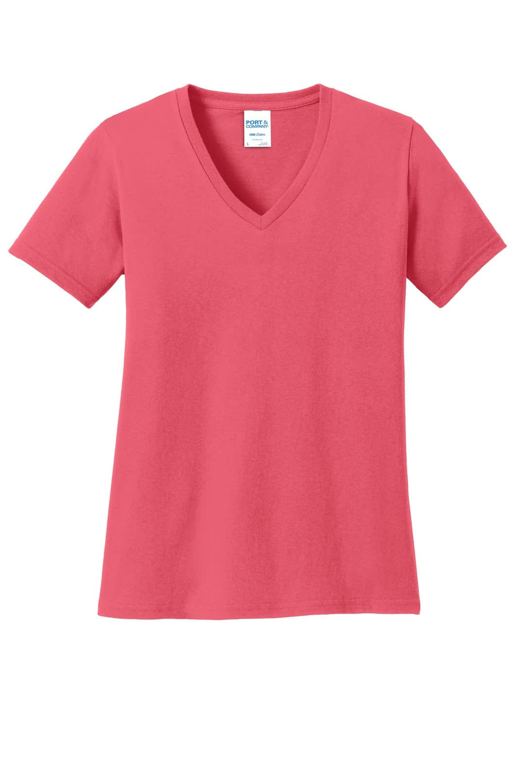 Port & Company Ladies Core Cotton V-Neck Tee