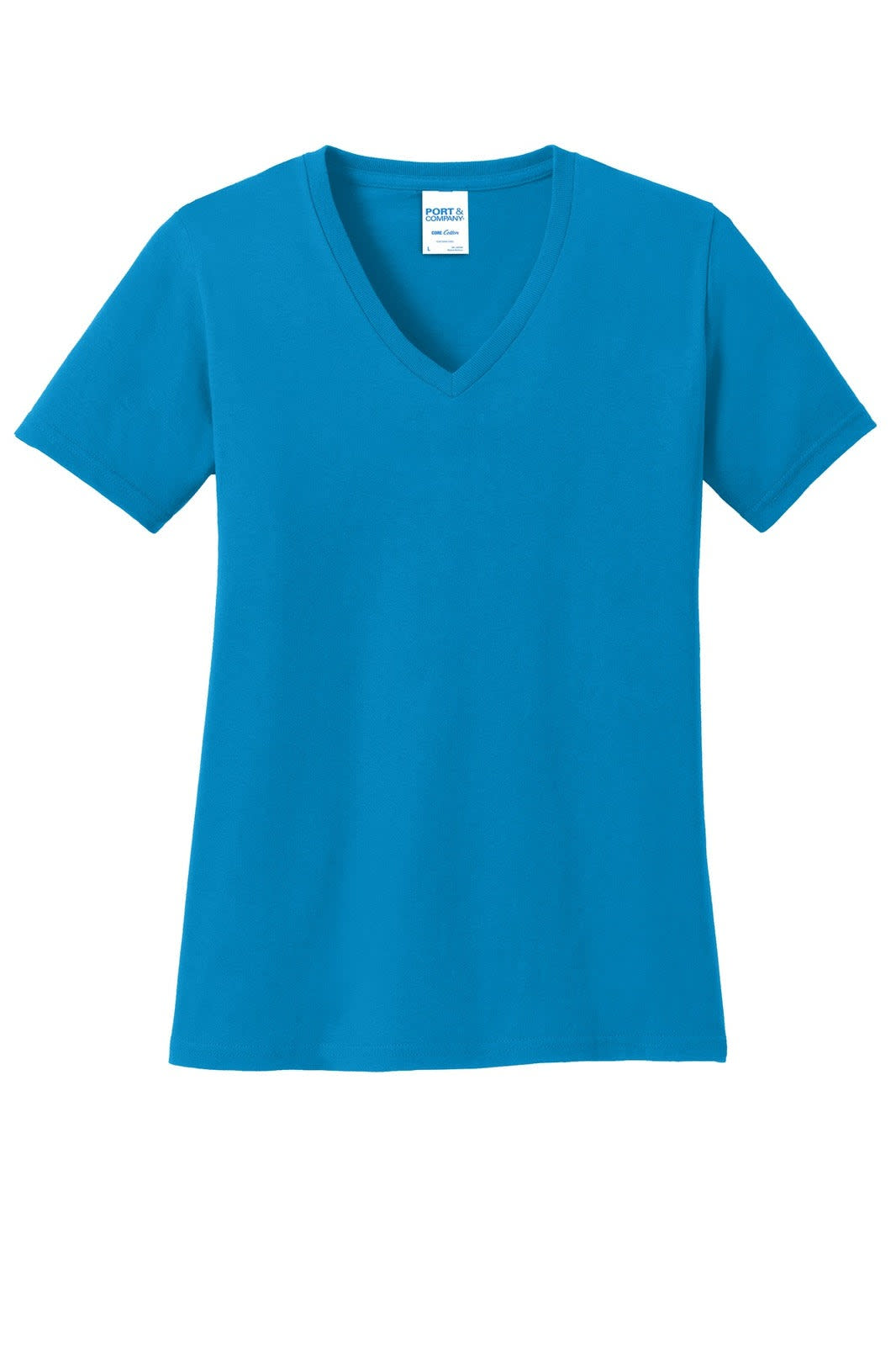 Port & Company Ladies Core Cotton V-Neck Tee