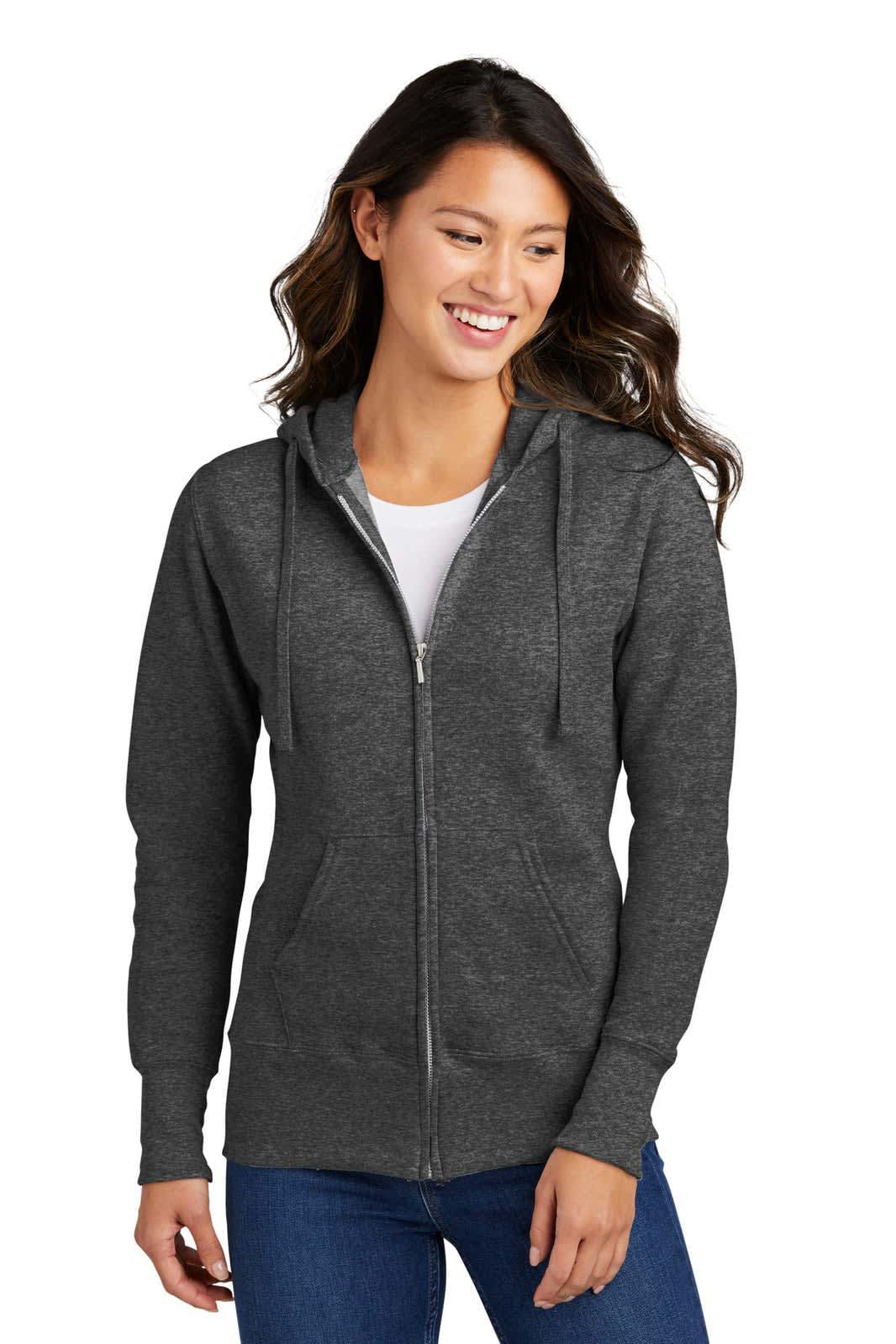 Port & Company Ladies Core Fleece Full-Zip Hooded Sweatshirt