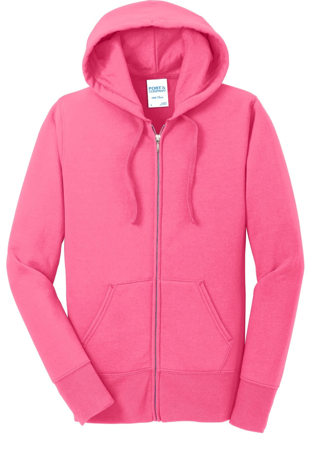 Port & Company Ladies Core Fleece Full-Zip Hooded Sweatshirt