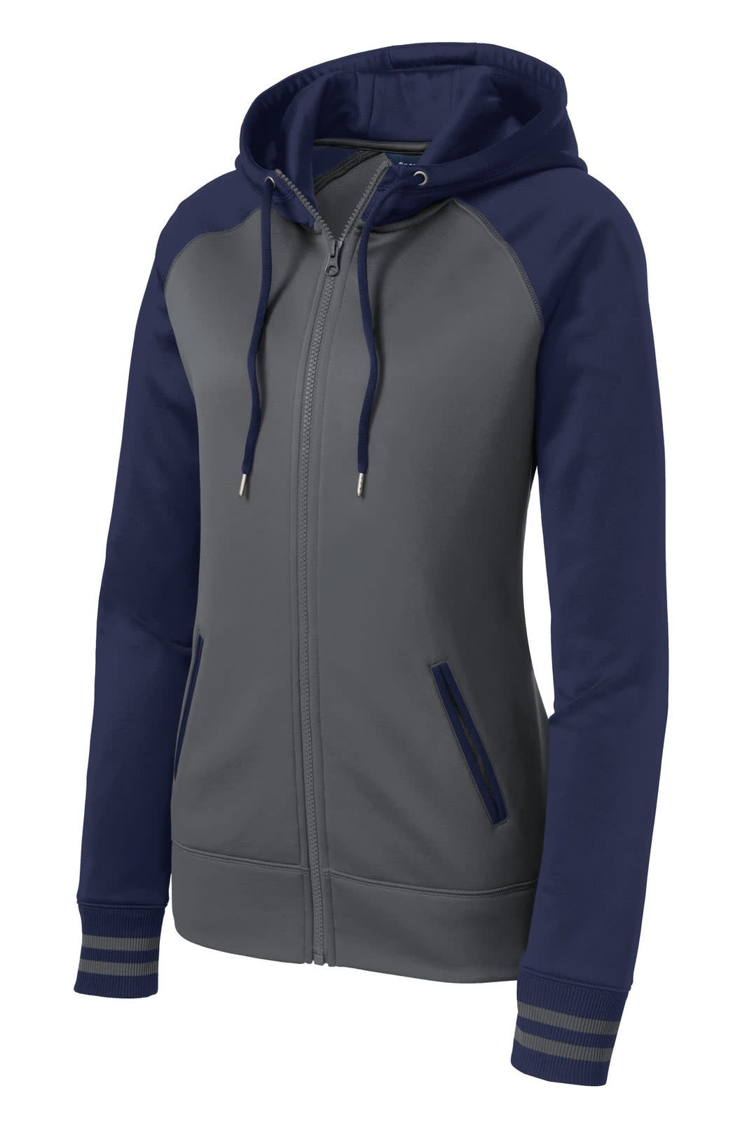 Sport-Tek Ladies Sport-Wick Varsity Fleece Full-Zip Hooded Jacket