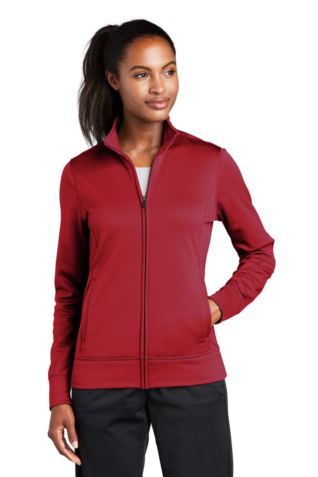 Sport-Tek Ladies Sport-Wick Fleece Full-Zip Jacket
