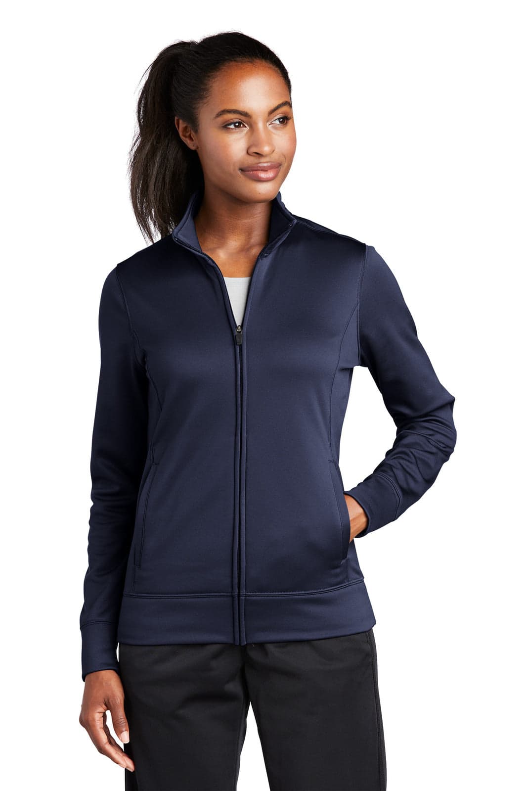Sport-Tek Ladies Sport-Wick Fleece Full-Zip Jacket