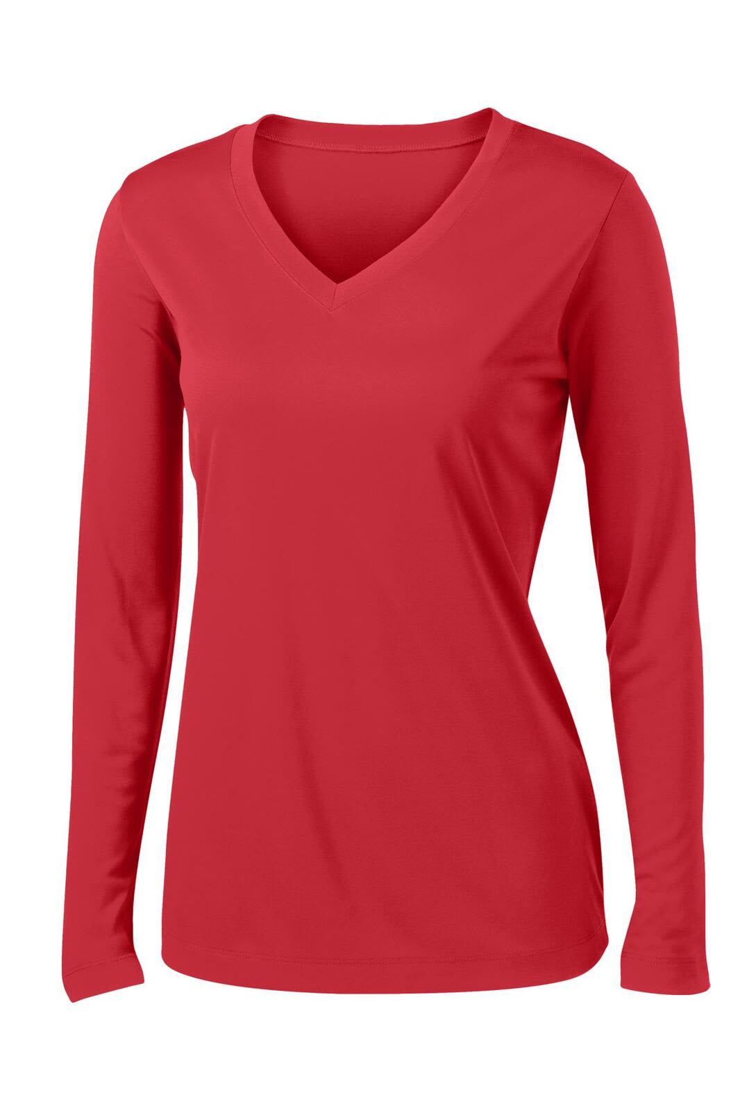 Sport-Tek Ladies Long Sleeve PosiCharge Competitor V-Neck Tee
