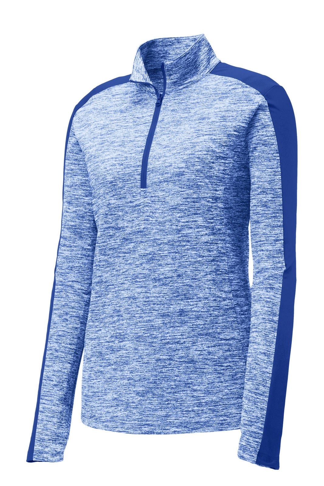 Sport-Tek Ladies PosiCharge Electric Heather Colorblock 1/4-Zip Pullover