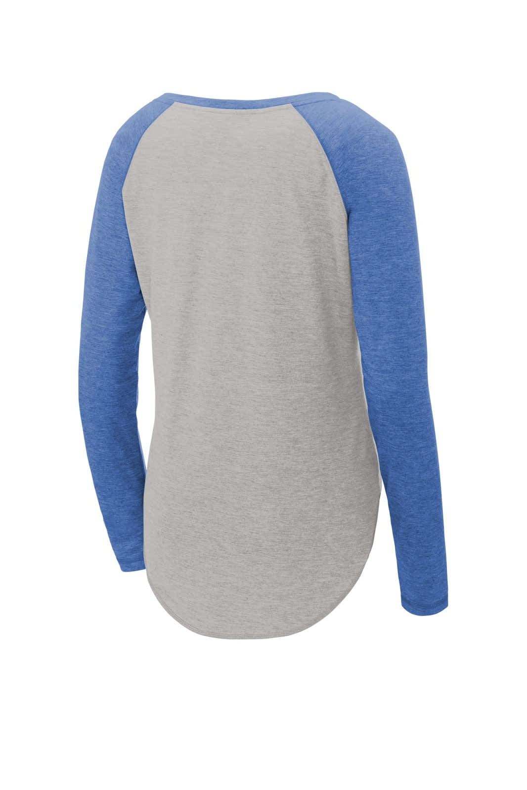 Sport-Tek Ladies PosiCharge Long Sleeve Tri-Blend Wicking Scoop Neck Raglan Tee