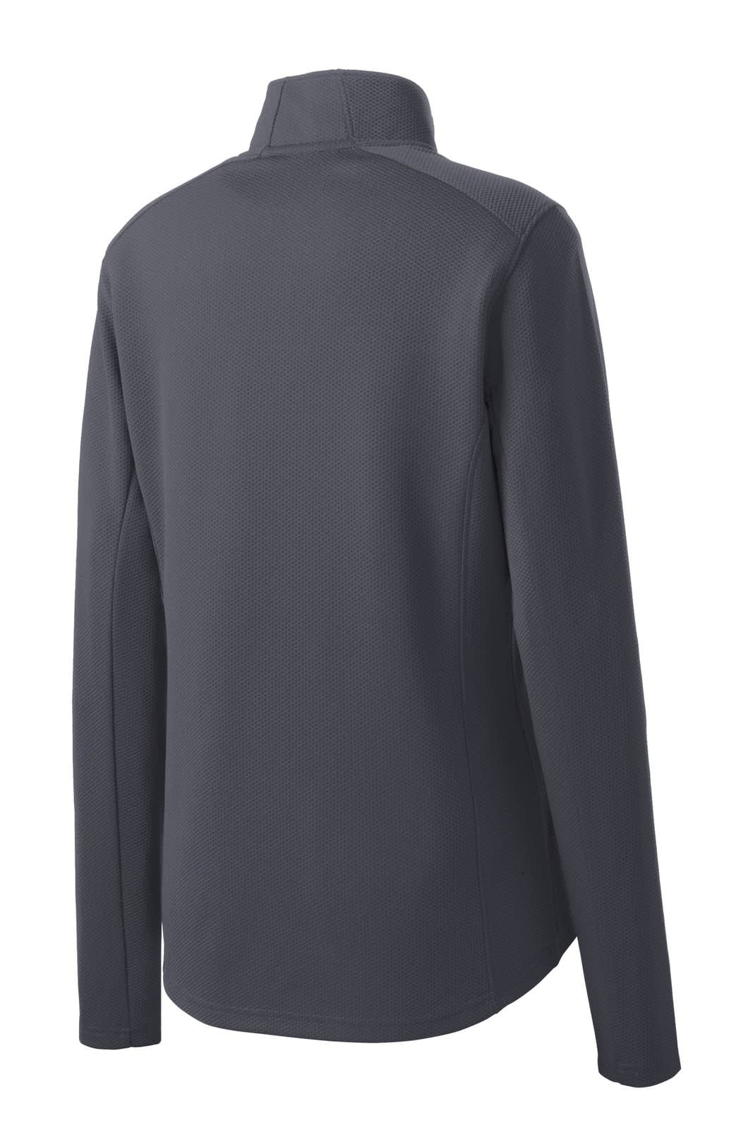 Sport-Tek Ladies Sport-Wick Textured 1/4-Zip Pullover