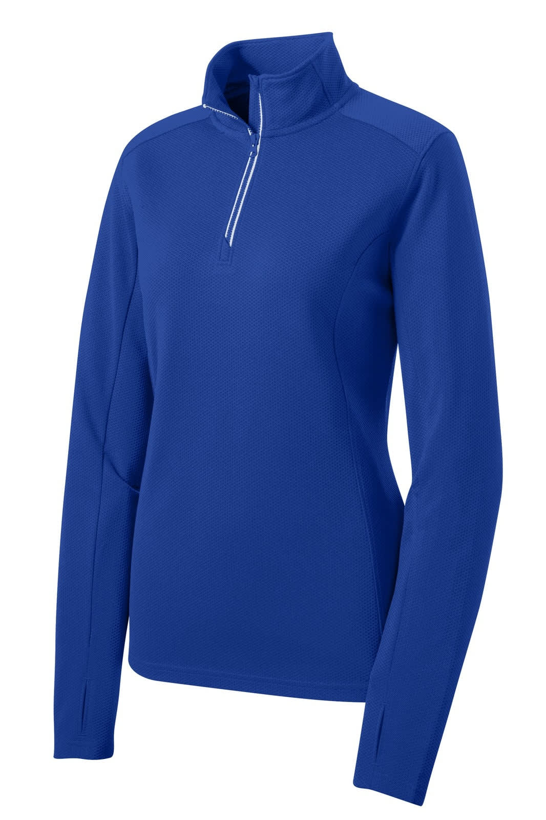 Sport-Tek Ladies Sport-Wick Textured 1/4-Zip Pullover