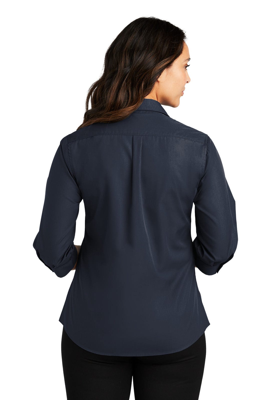 Port Authority Ladies 3/4-Sleeve Carefree Poplin Shirt