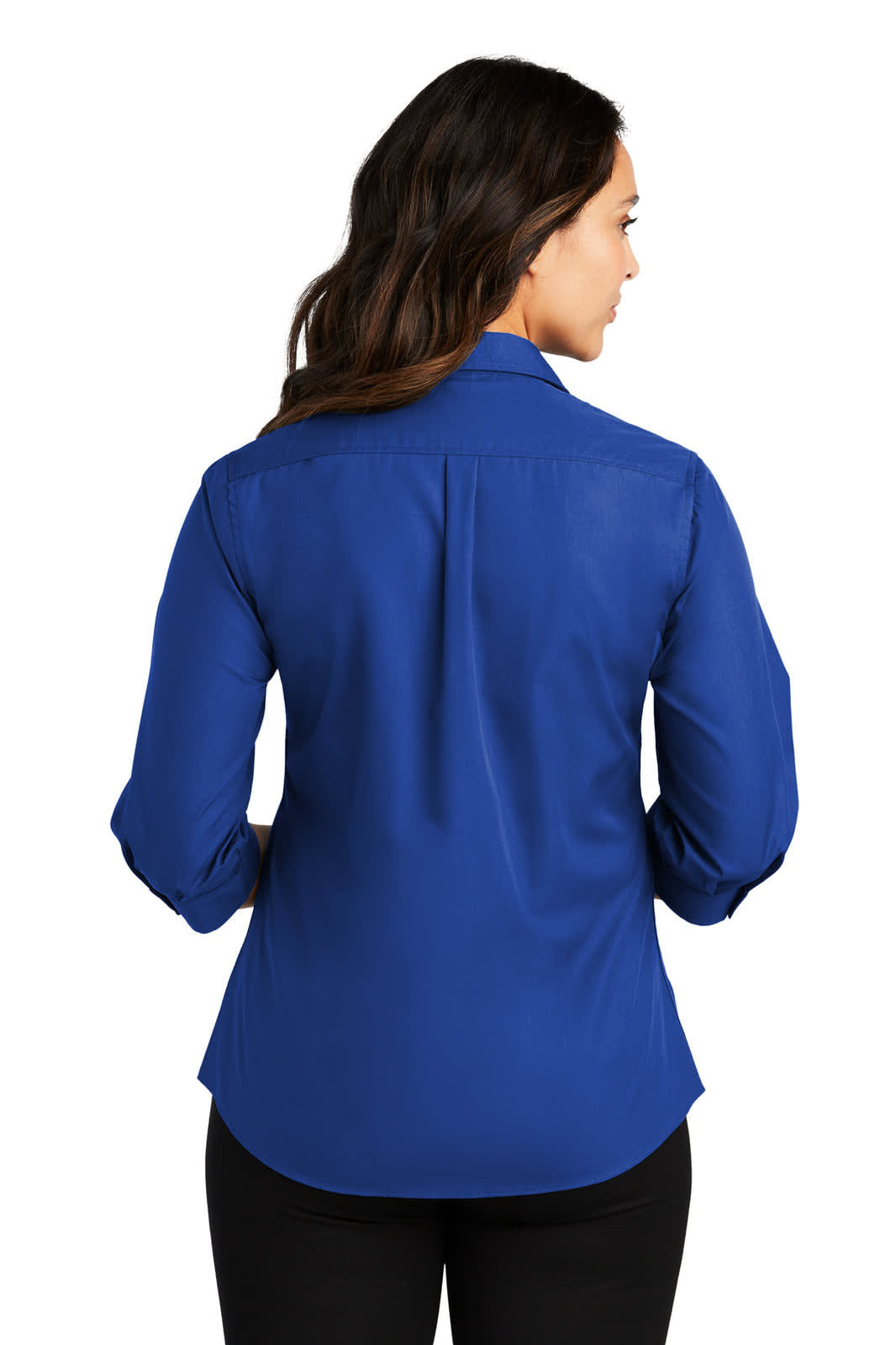 Port Authority Ladies 3/4-Sleeve Carefree Poplin Shirt