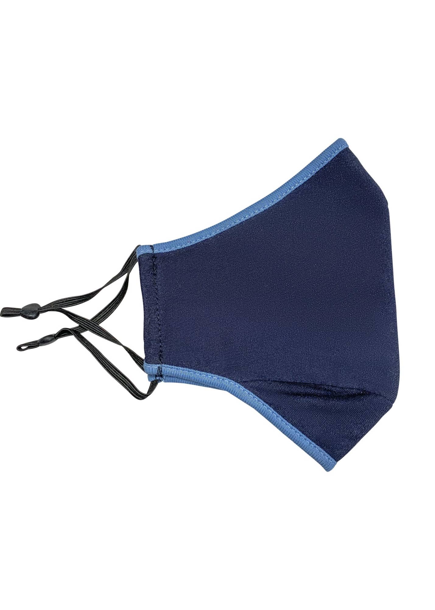 Contrast One Piece Cotton Face Masks With Adjustable toggle