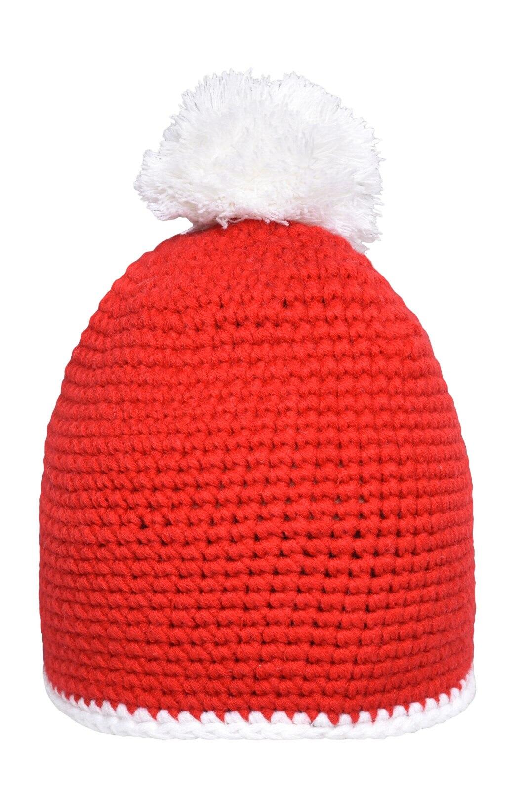 Pompon Hat w/ Contrast Stripe