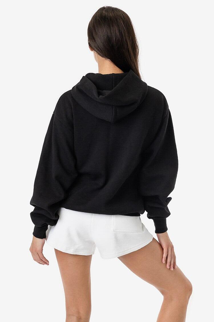 Mineral Wash Fleece Wide Hoodie
