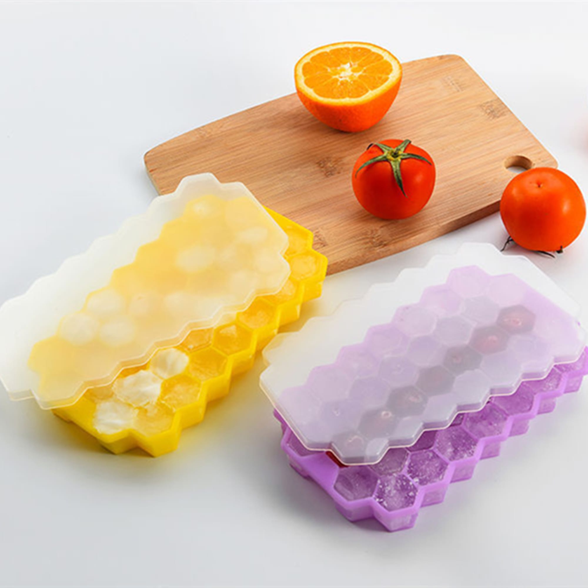 Silicone Ice Cube Tray With Lids