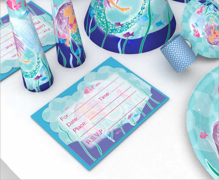 Customized Disposable Party Tableware 16 Set in One