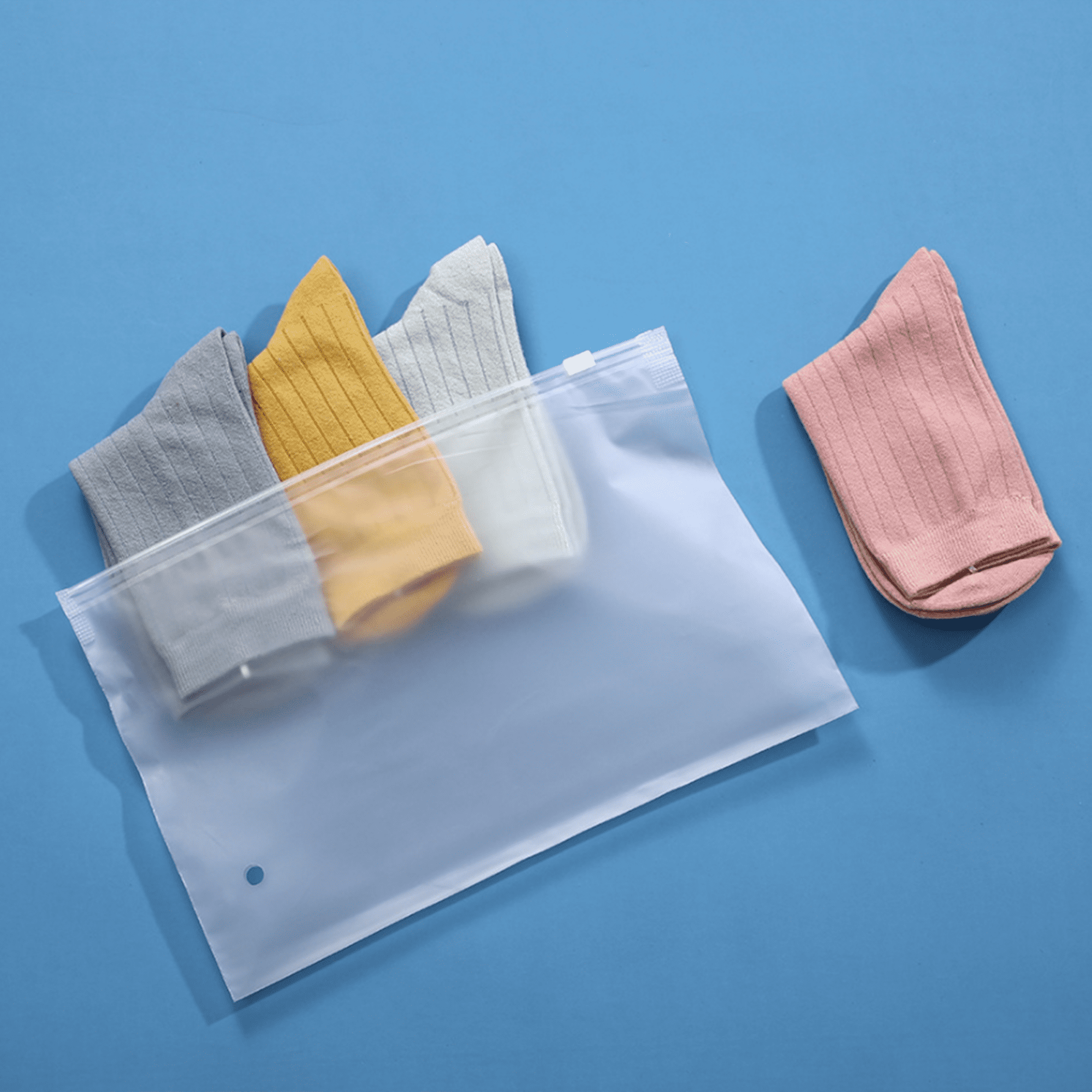 Matte Frosted Storage Bag Waterproof Zip-Lock Seal Storage Bag