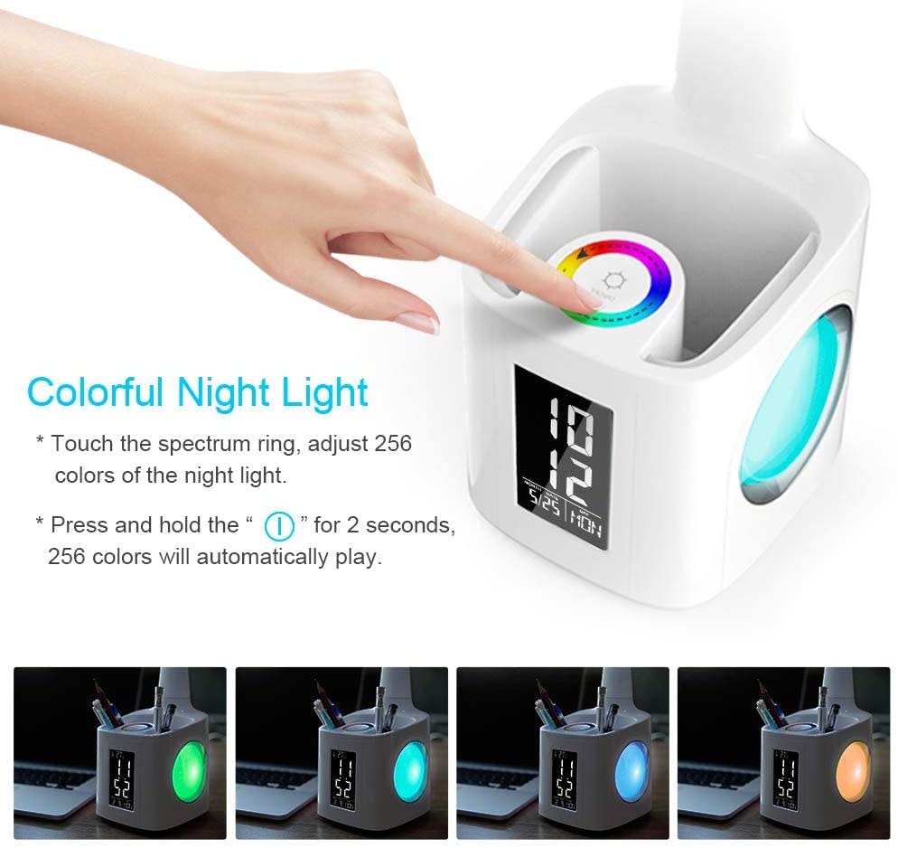 Study LED Desk Lamp with USB Charging port