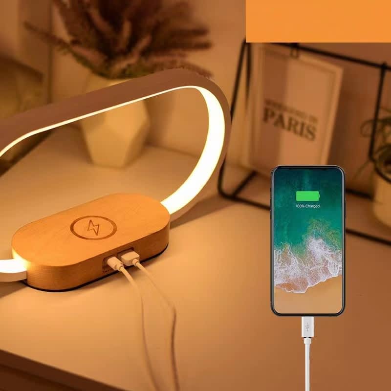Wood Bedside Lamp