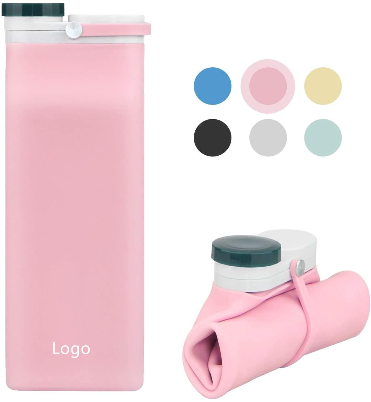 Portable Food Grade Silicone Foldable Travel Reusable Leak Proof Water Bottles
