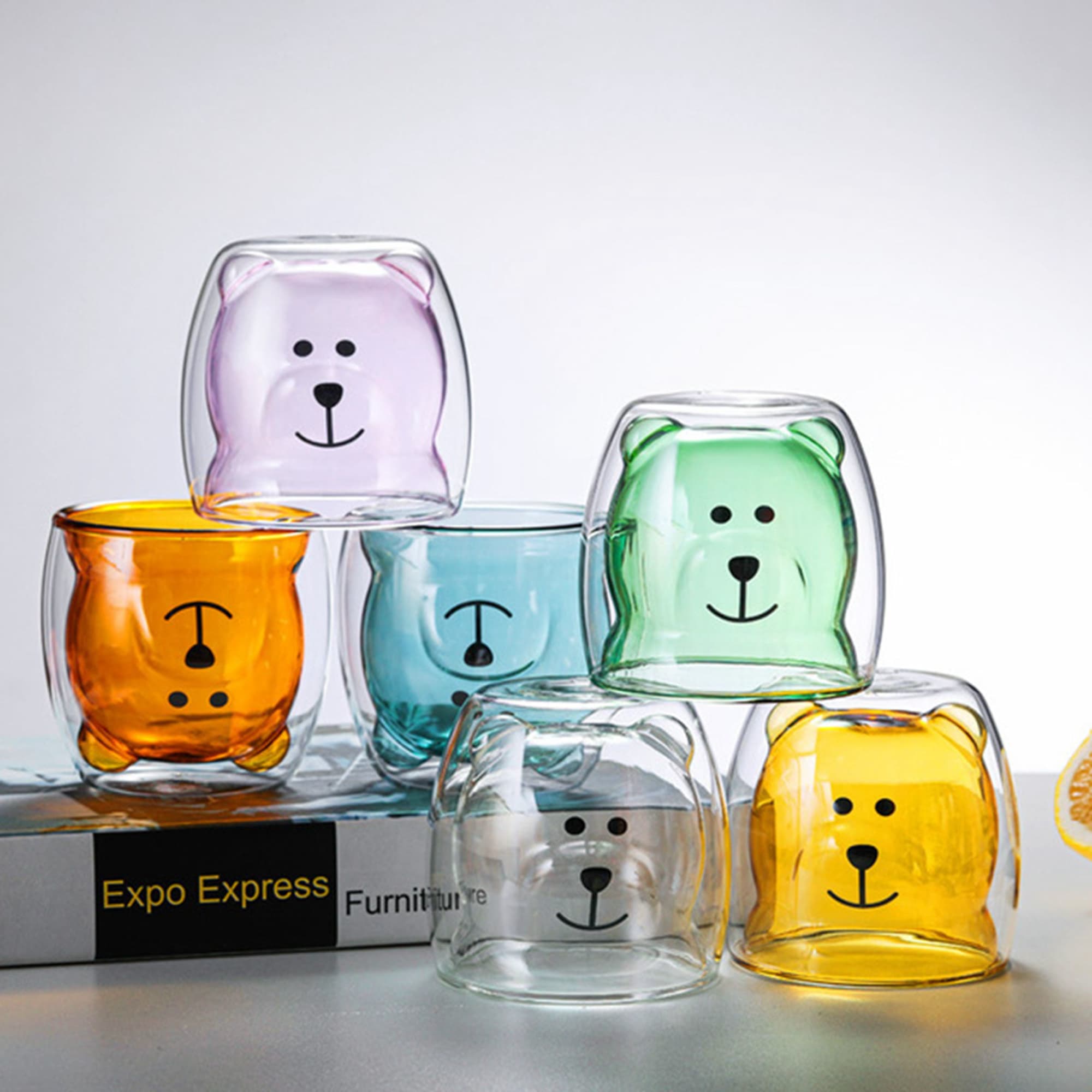 Old Fashioned Glasses Cute Bear Cups