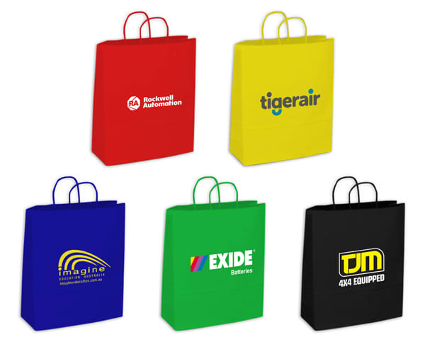 Medium Coloured Kraft Paper Bag