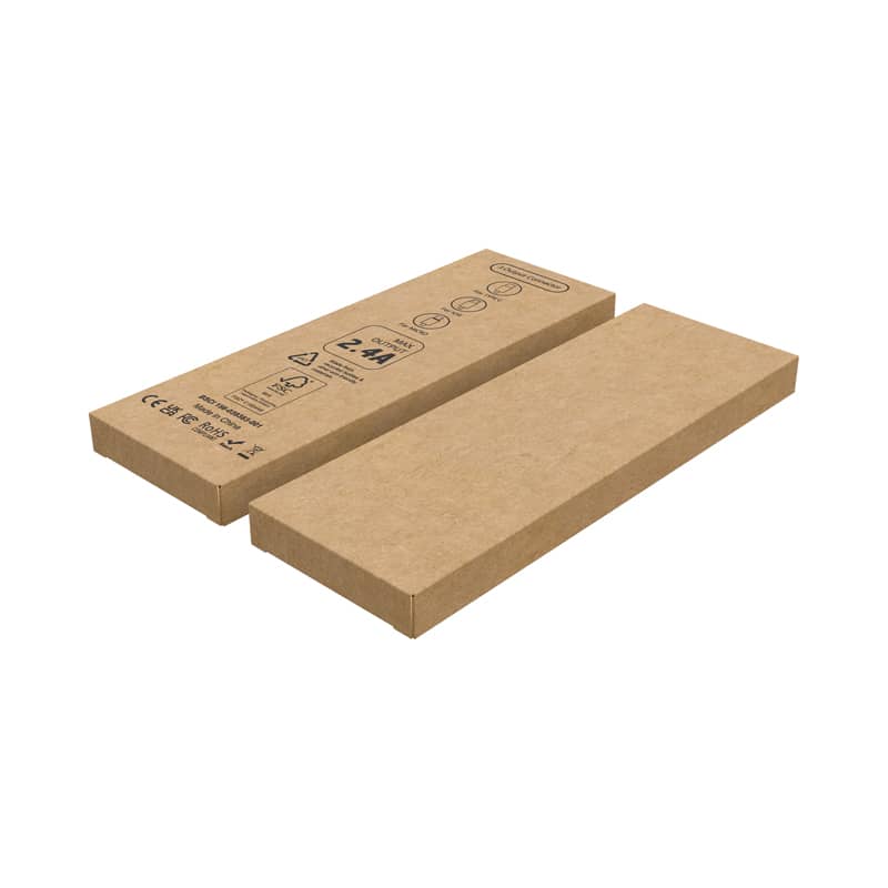 Recycled Kraft Tuck Box with Logo (170 x 58 x 12 mm)
