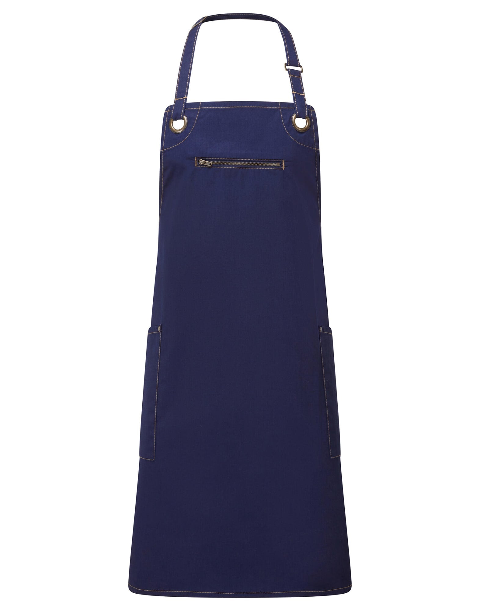 Barley Contrast Stitch Bib Apron