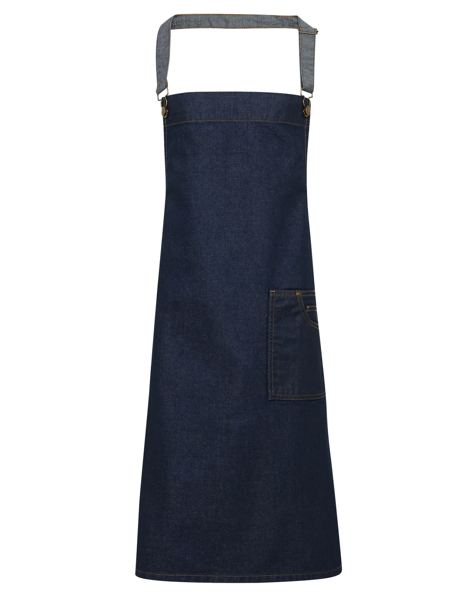 District Wax-Look Denim Bib Apron