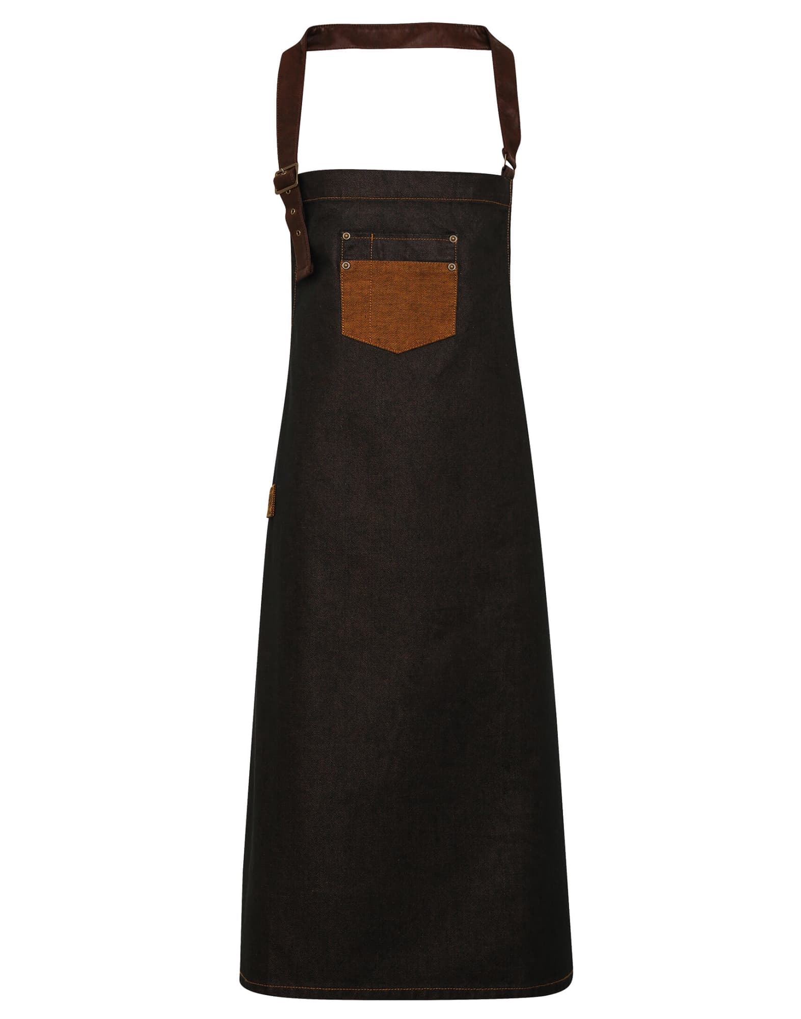 Division Wax-Look Denim Bib Apron