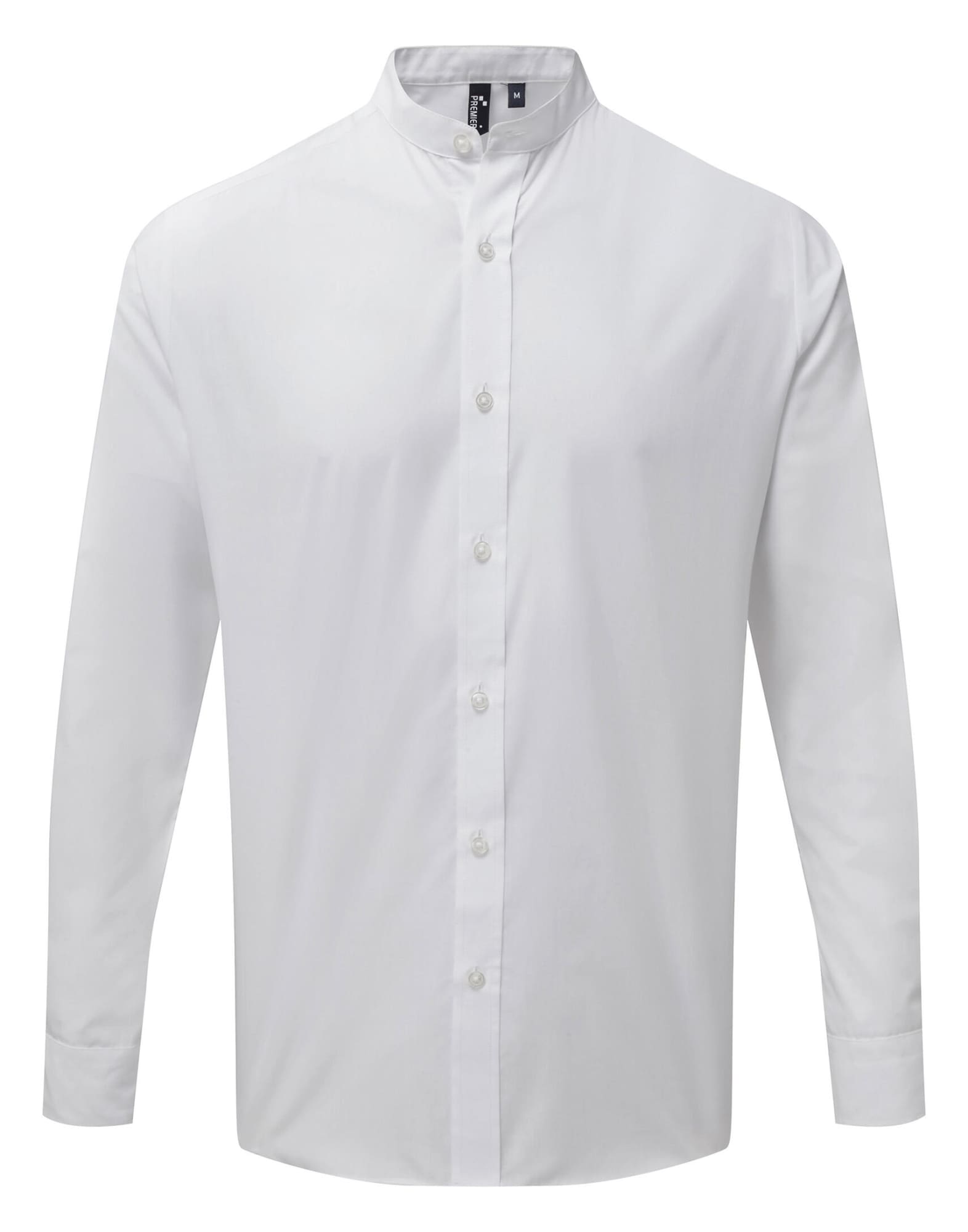 Banded Collar Grandad L-S Shirt
