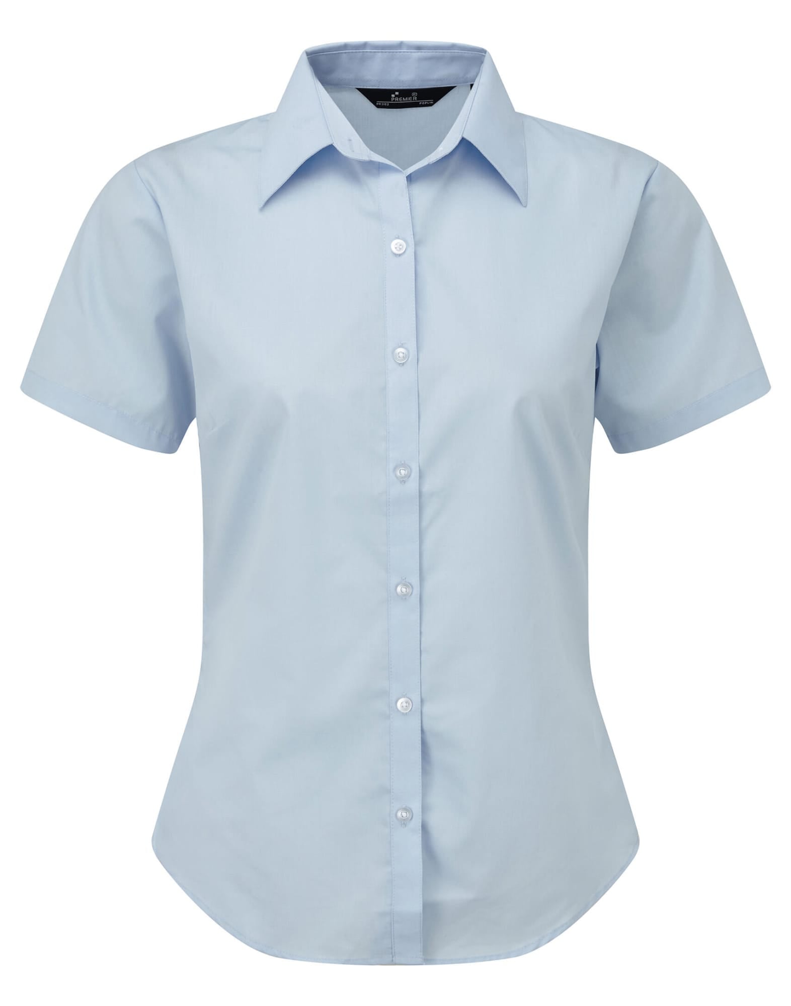 Womens S-S Poplin Blouse