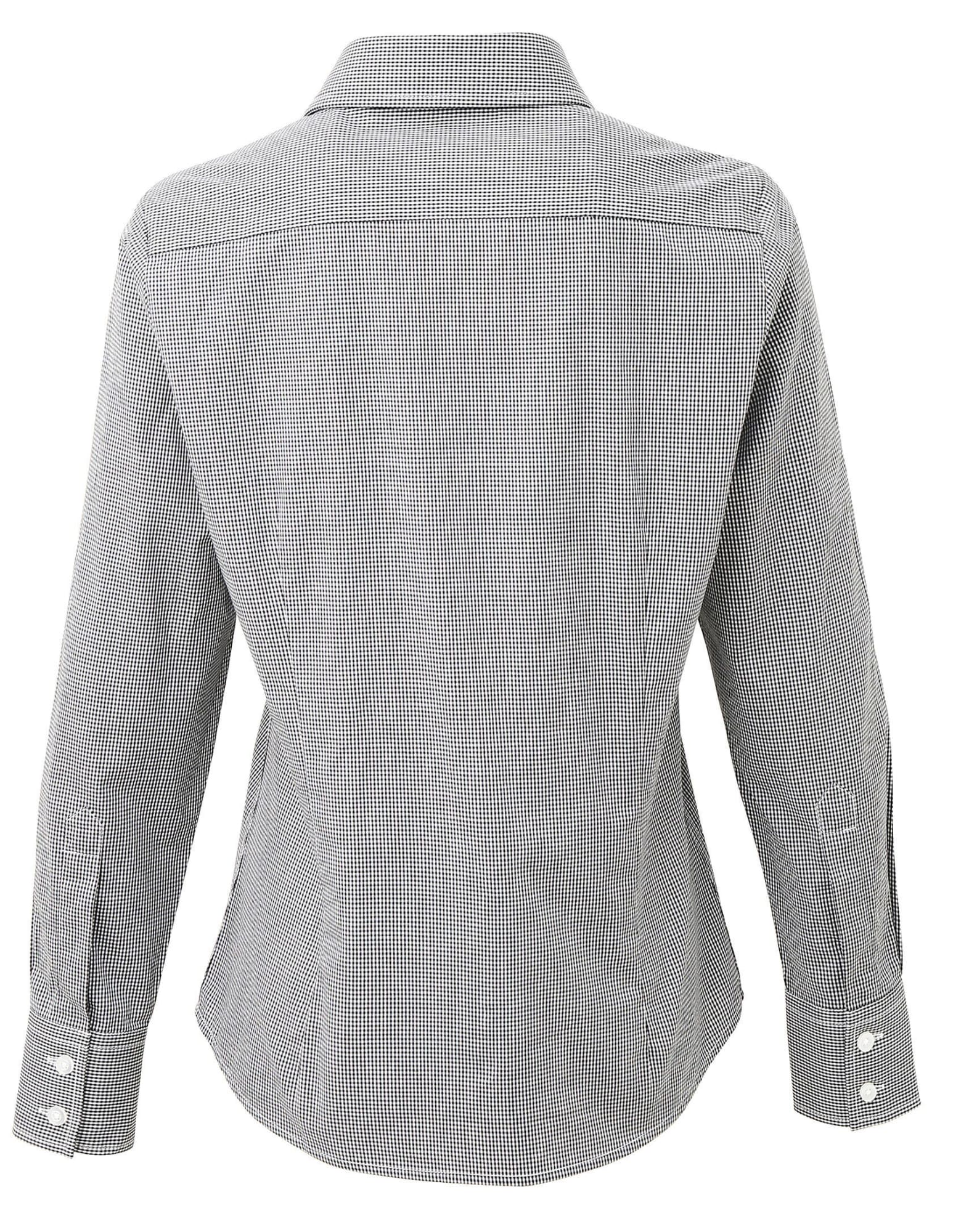 Womens Microcheck L-S Cotton Shirt