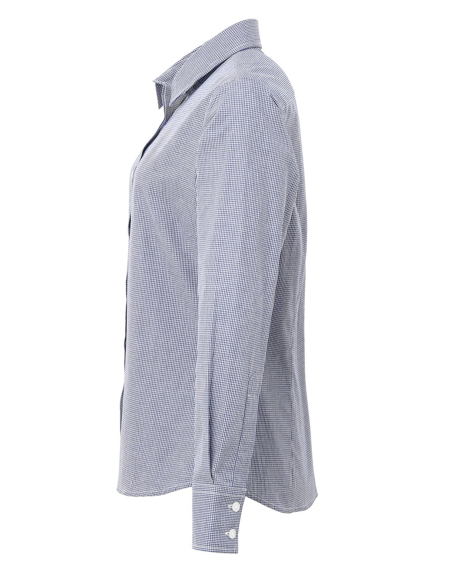 Womens Microcheck L-S Cotton Shirt