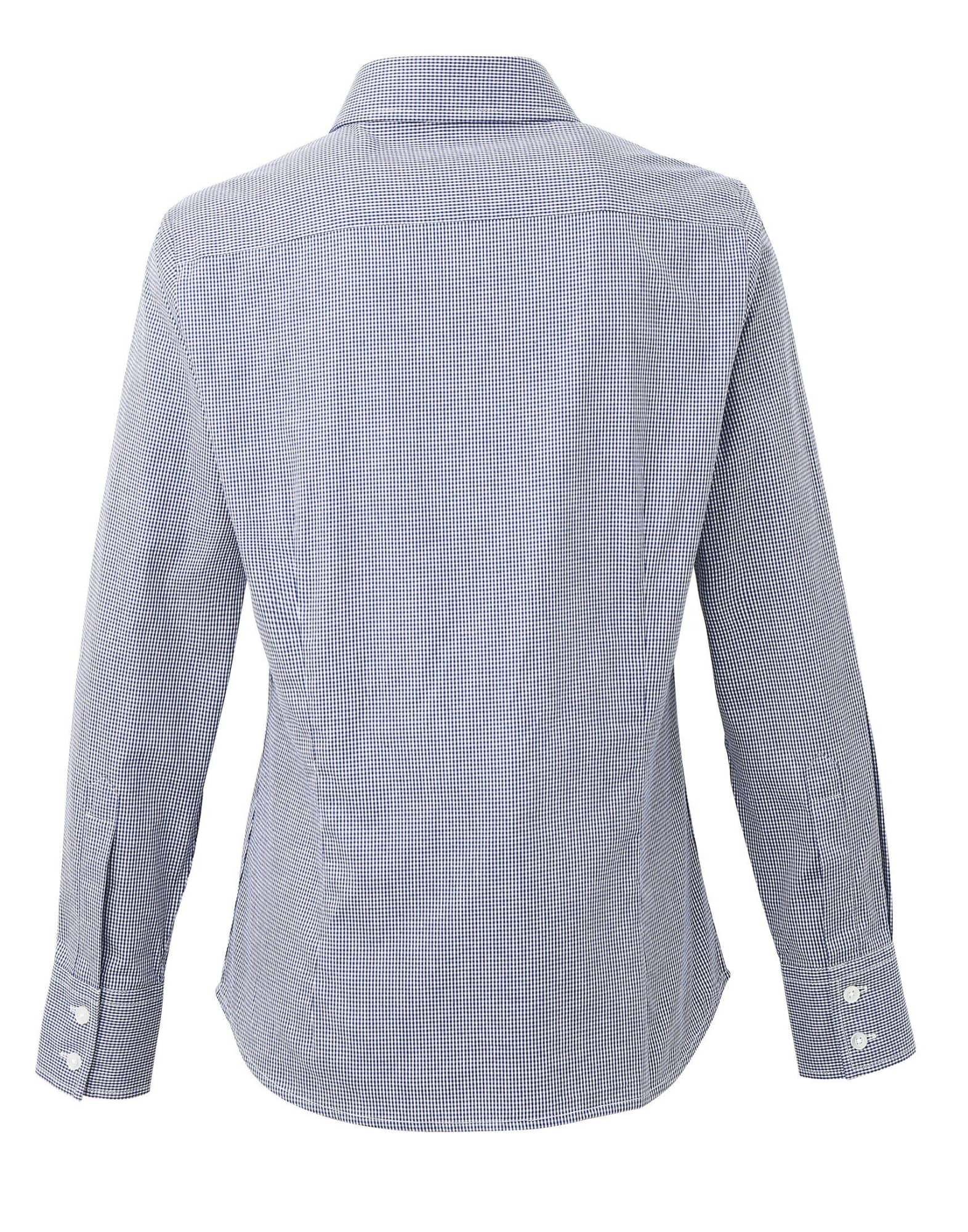 Womens Microcheck L-S Cotton Shirt