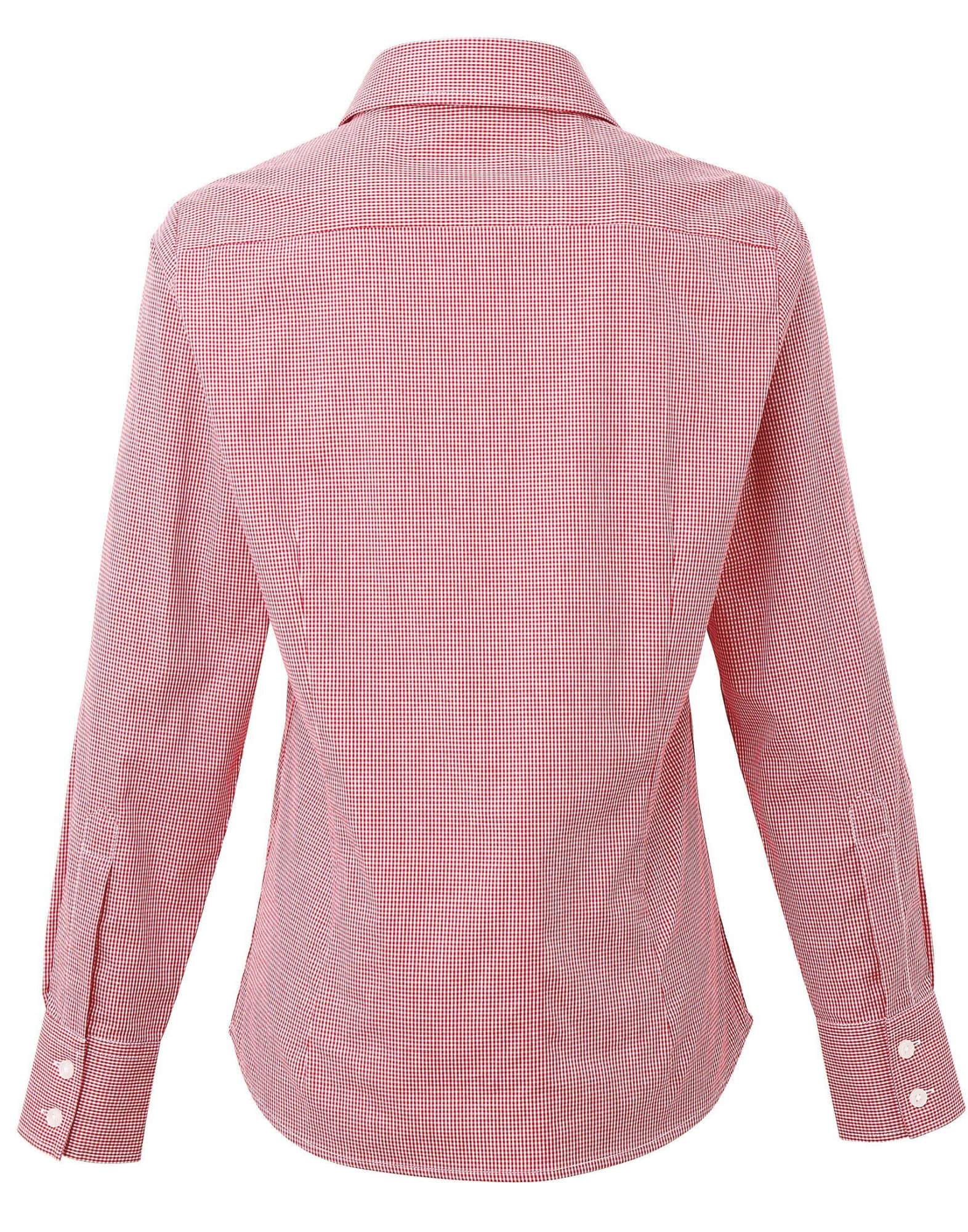 Womens Microcheck L-S Cotton Shirt
