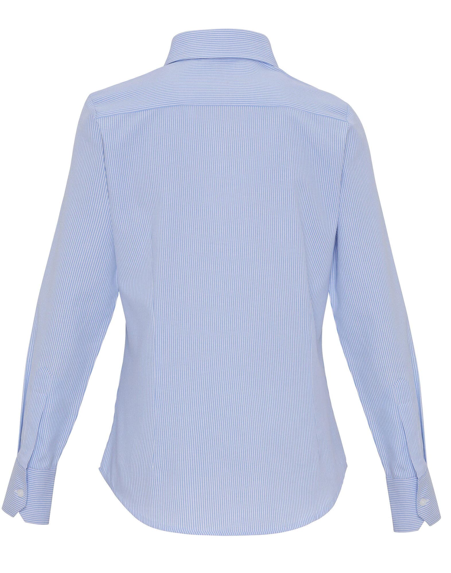 Womens Cotton-Rich Oxford Stripes Blouse