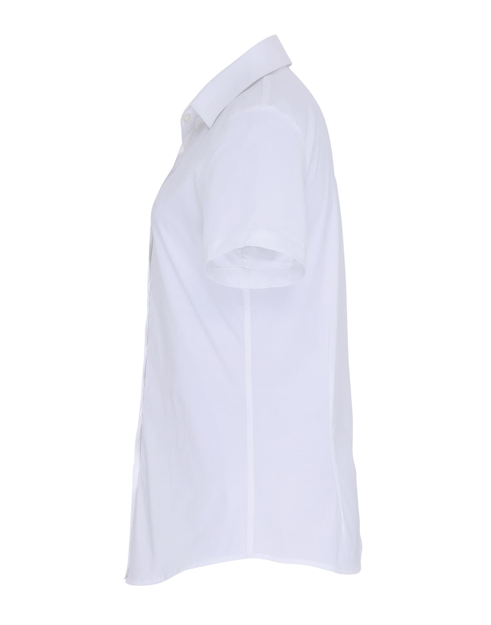 Womens Stretch Fit Cotton Poplin S-S Blouse