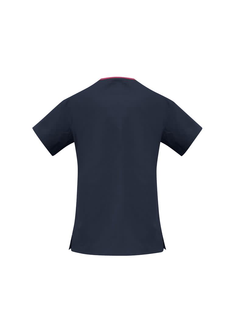 Classic Womens Contrast Crossover Scrub Top